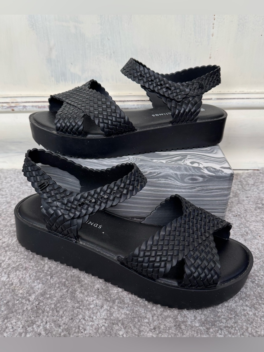 Melissa x Salinas Black Jelly Platform Sandals
